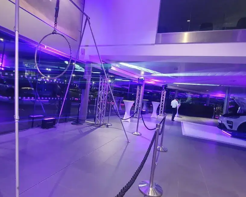 Premier Live AV production for Porsche Solihull at Porsche Centre Solihull - lighting rig