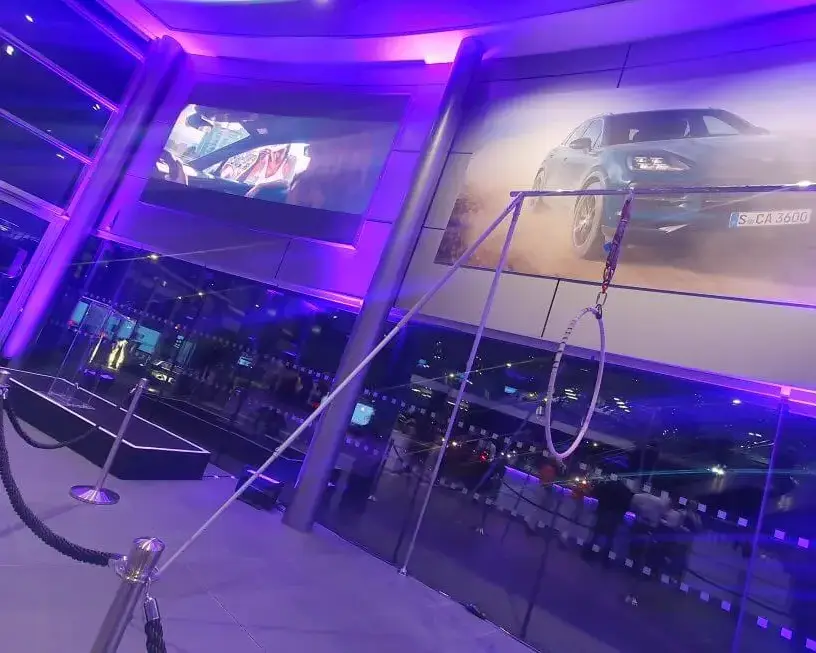 Premier Live AV production for Porsche Solihull at Porsche Centre Solihull - AV control position