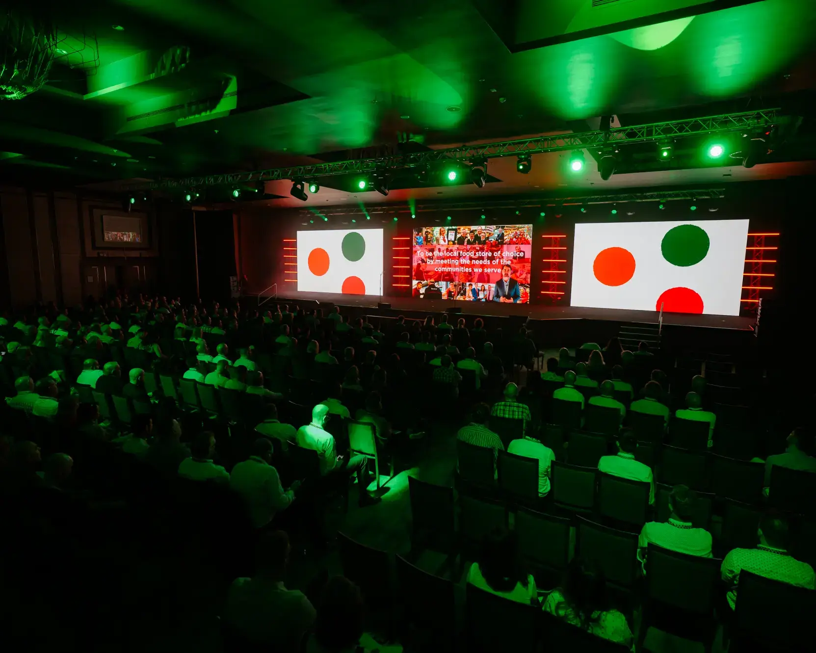 Premier Live AV production for SPAR South Africa at The Palace Resort - lighting rig