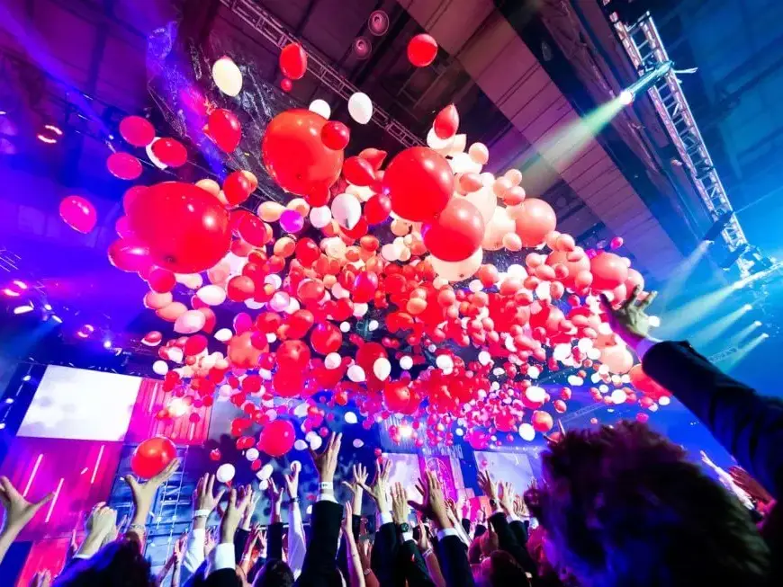 Premier Live live event AV production - stage and set build