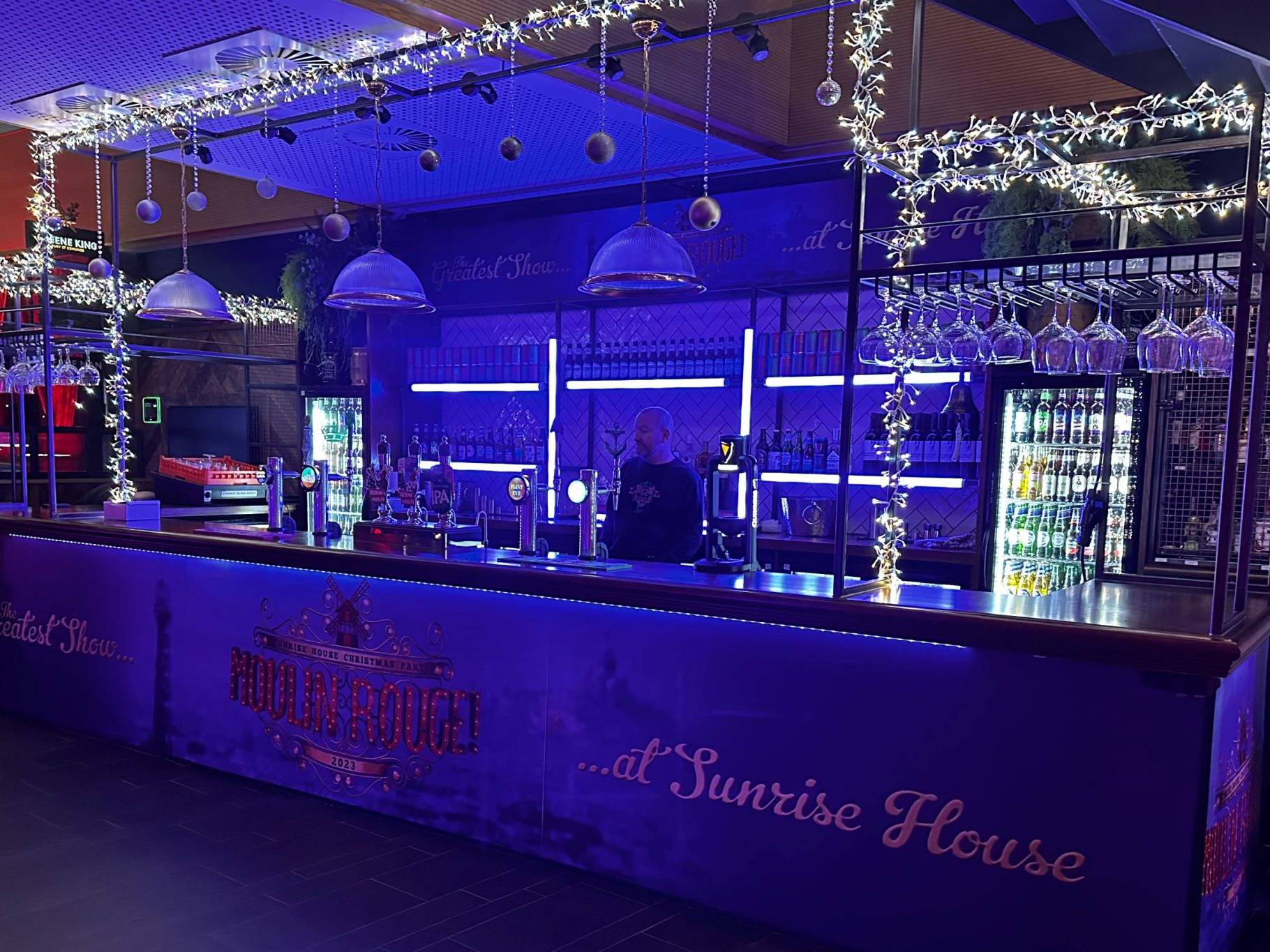 Premier Live AV production for Greene King at Midlands head office - stage and set build