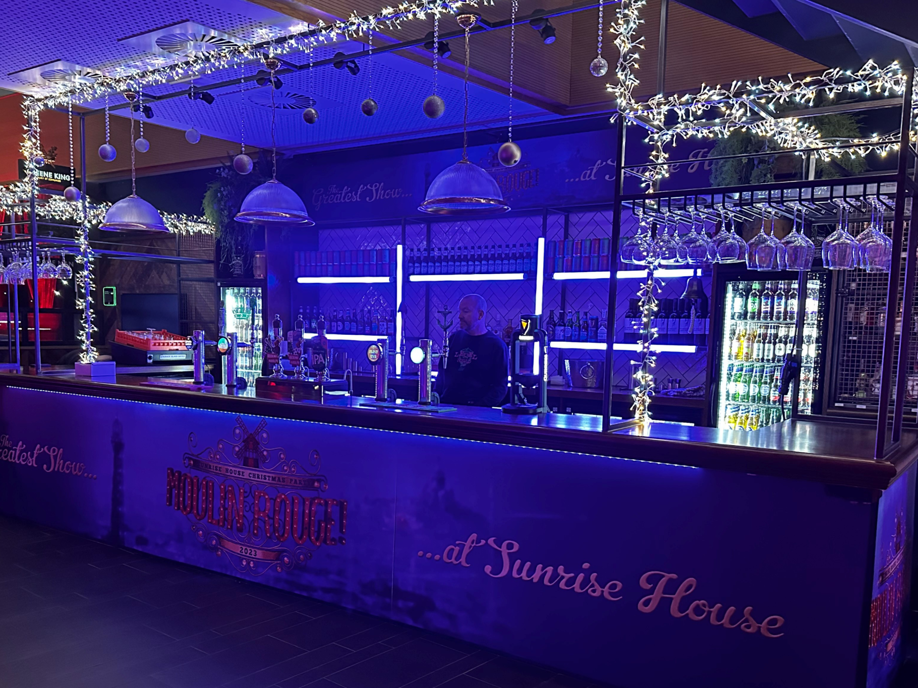Premier Live AV production for Greene King at Midlands head office - stage and set build