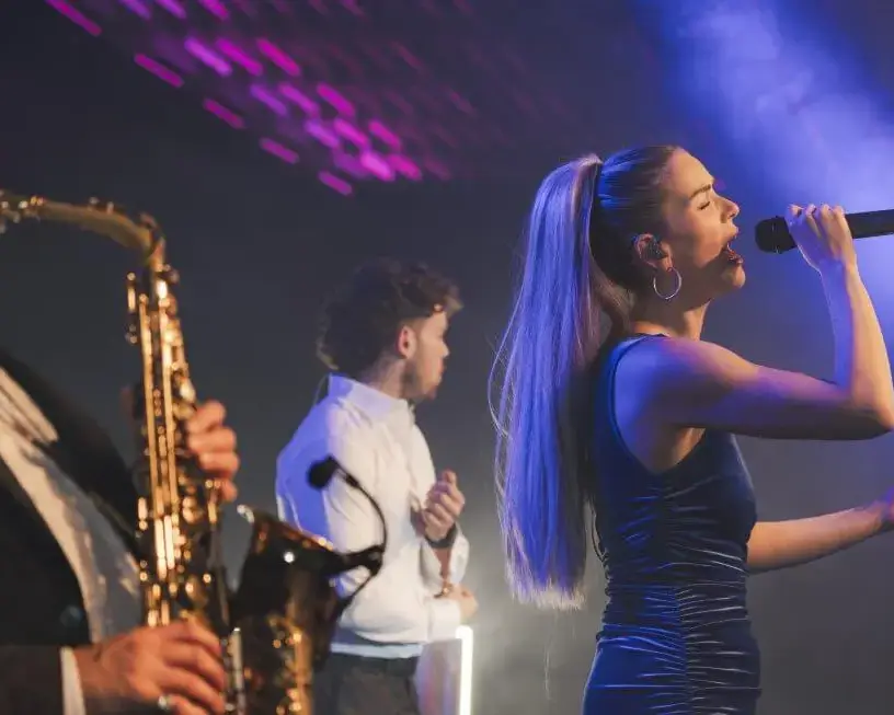 Premier Live AV production for Full-Service Transformation of The VOX for a Corporate Party - screen and video content
