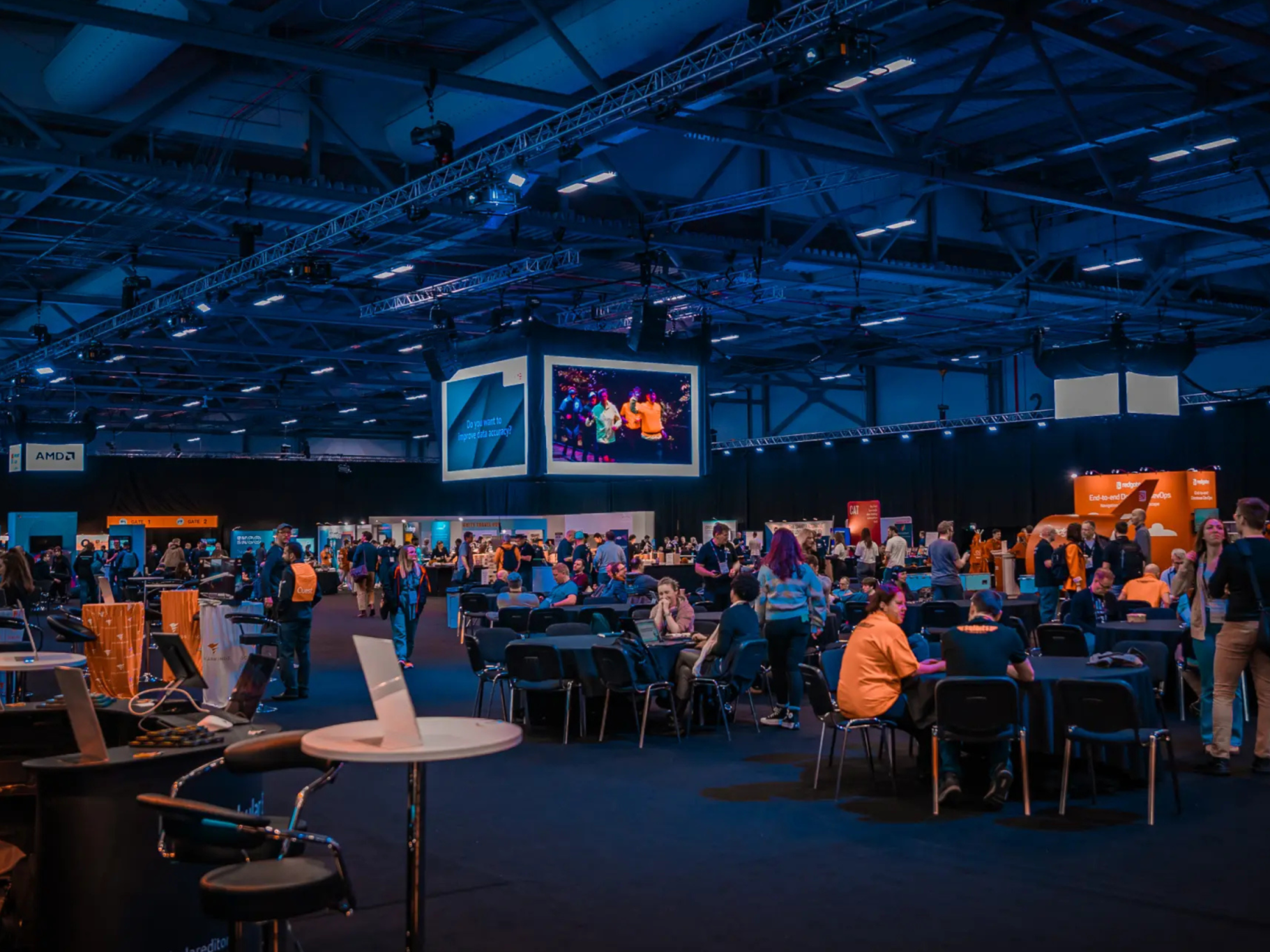 Premier Live AV production for SQLBits - stage and set build