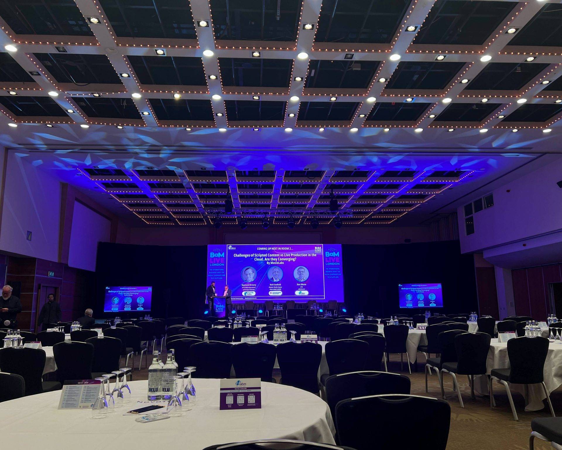 Premier Live AV production for IABM at Novotel London West, Hammersmith - audience view