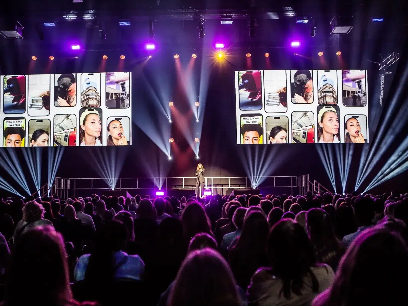 Premier Live AV production for Premier Delivers Major Retailer Conference and Exhibition - stage and set build