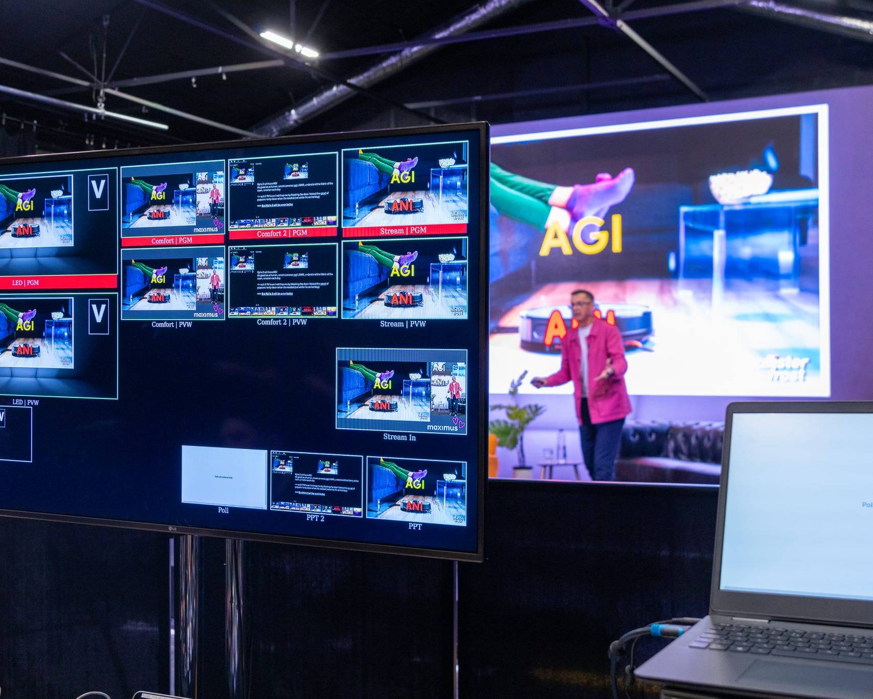 Crowd Comms 2024: Seamless AV Support for a Fully Virtual Conference - stage and set build