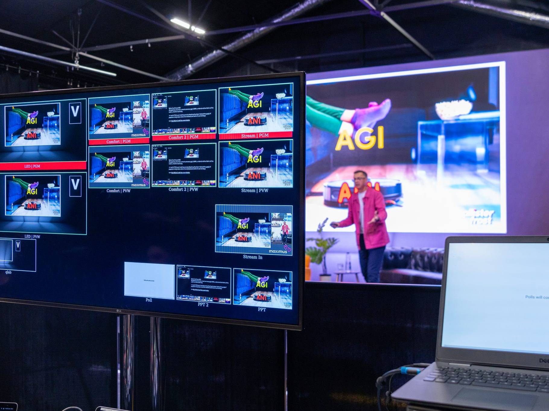 Crowd Comms 2024: Seamless AV Support for a Fully Virtual Conference - stage and set build