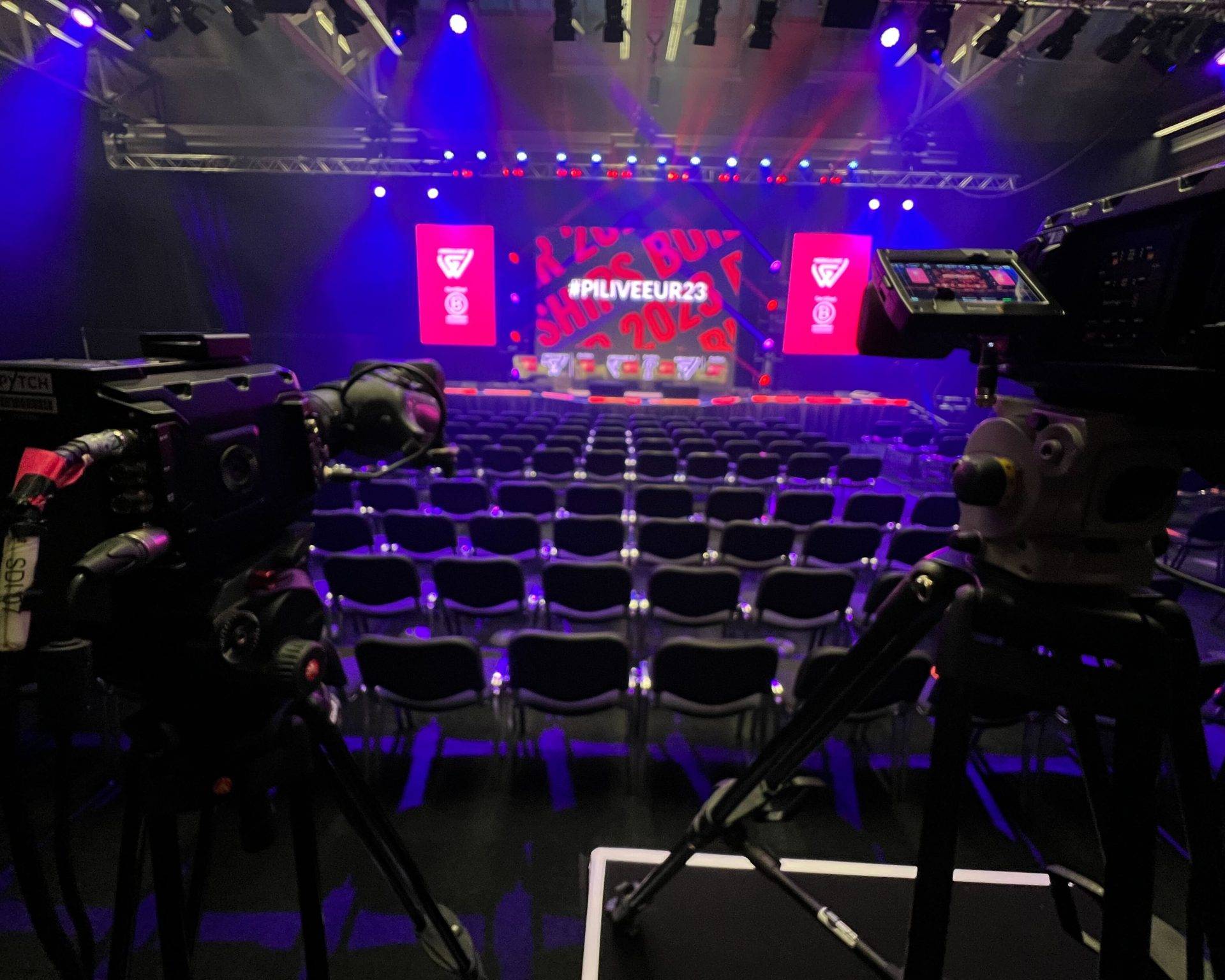 Premier Live AV production for Hello Partner at Old Billingsgate, London - AV control position