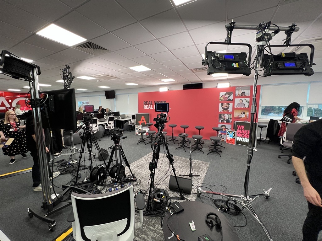 Premier Live AV production for Adecco Group at Keele - audience view