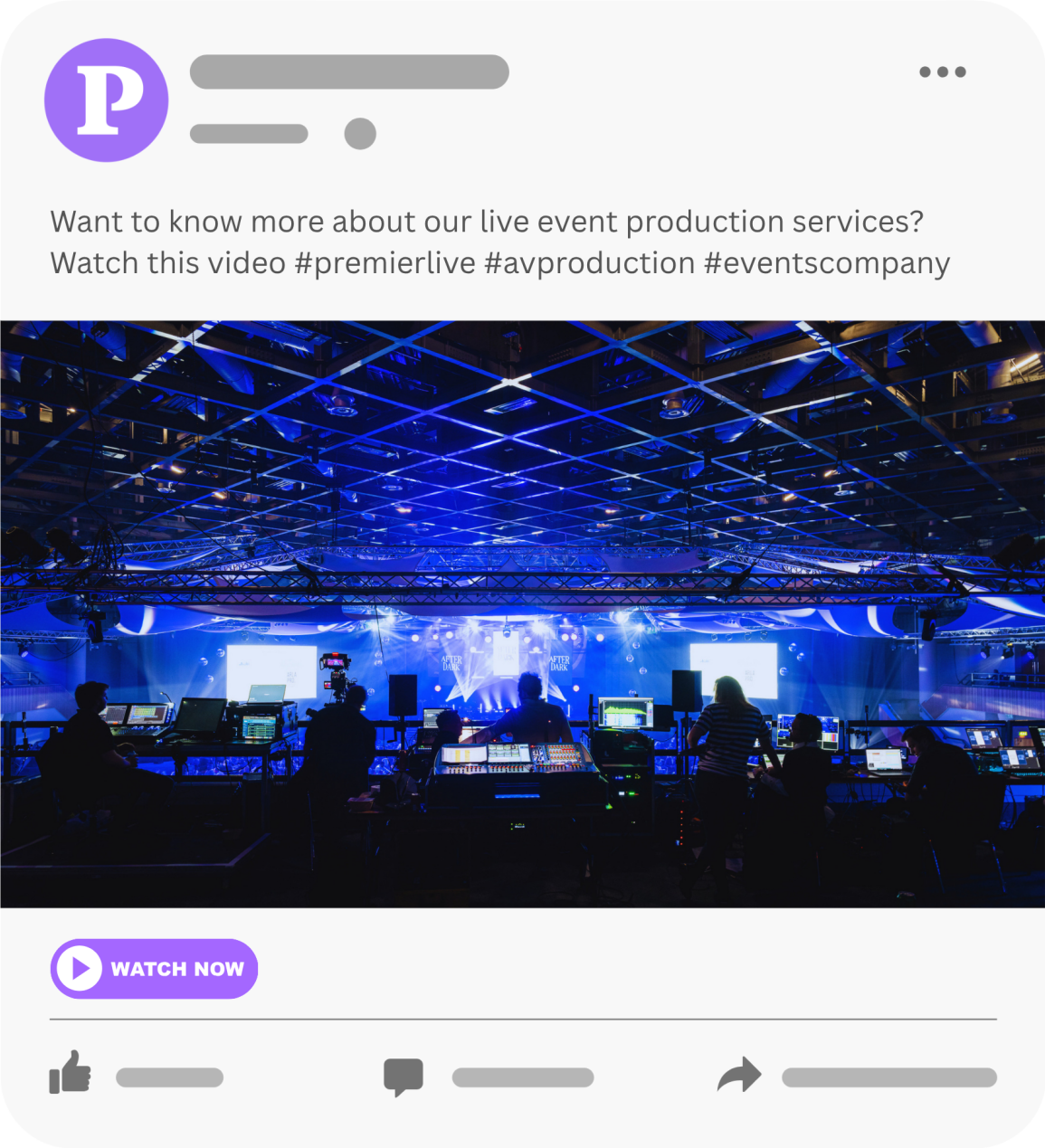 Premier Live broadcast studio